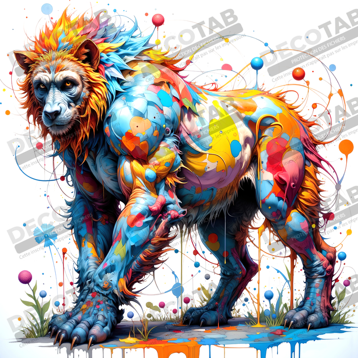 Tableau chimpanzé pop art - Explosion de couleurs et styles fantaisistes