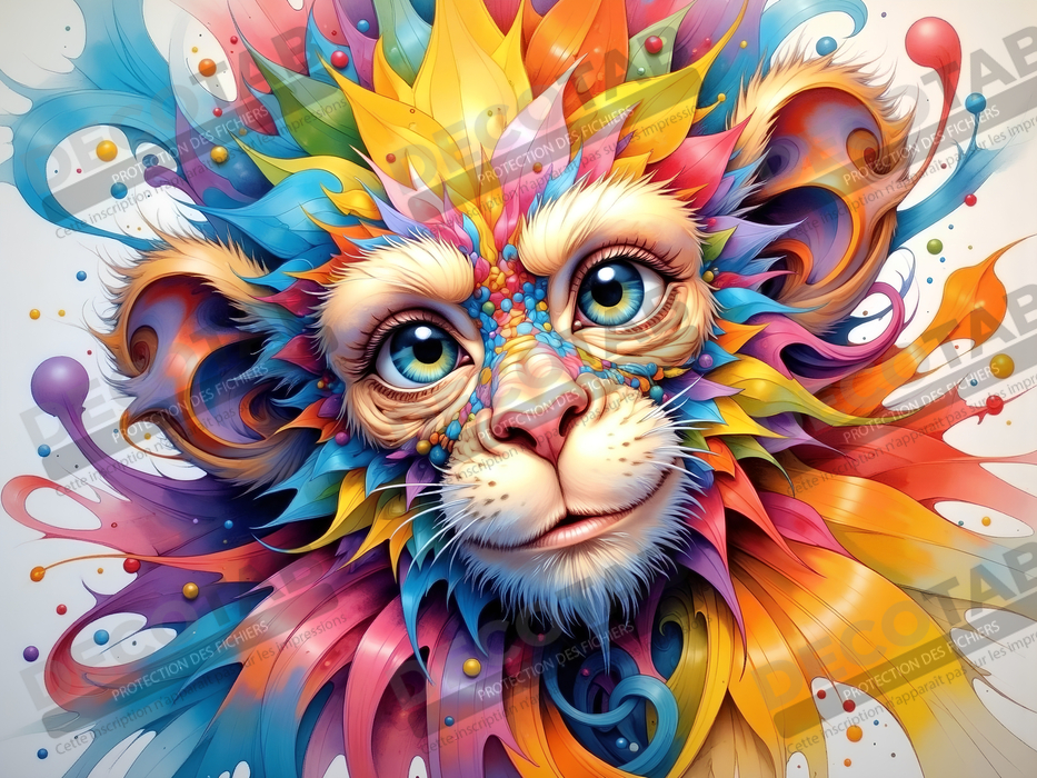 Tableau chimpanzé pop art - Explosion de couleurs et styles fantaisistes