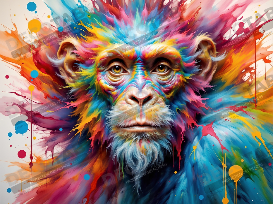 Tableau singe cosmique