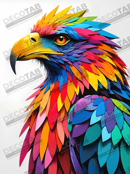 Tableau aigle royal pop art - Couleurs vives et élégance contemporaine