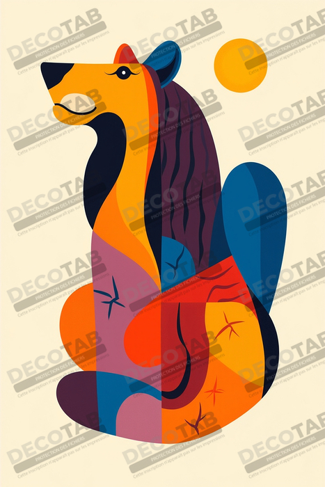 Tableau & affiche minimaliste animal géométrique