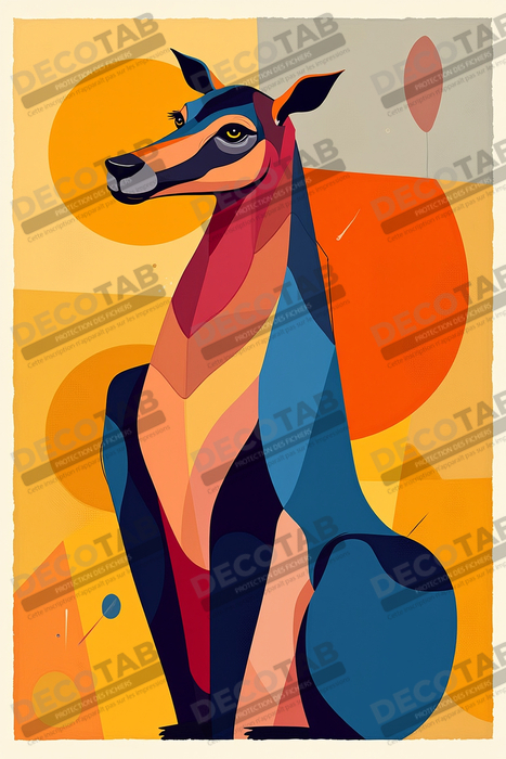 Tableau & affiche minimaliste animal géométrique