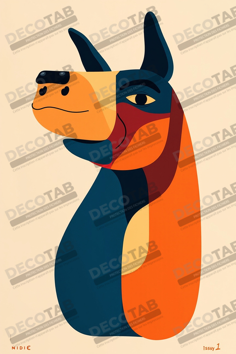 Tableau & affiche minimaliste animal géométrique