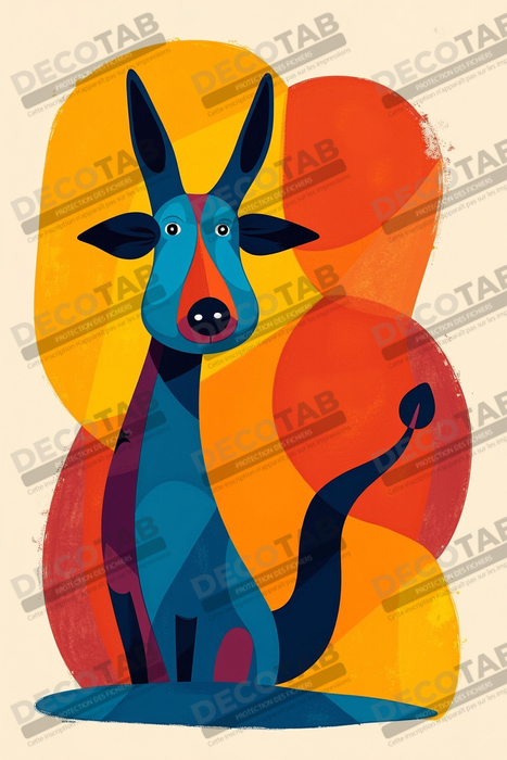 Tableau & affiche minimaliste animal géométrique