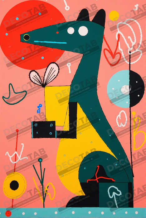 Tableau & affiche minimaliste animal géométrique