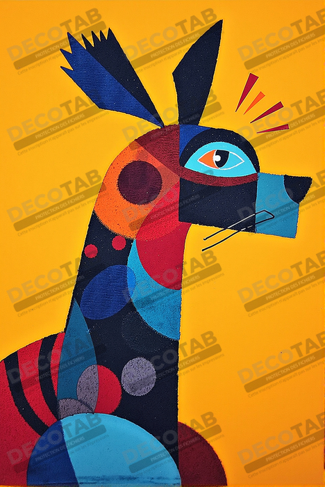 Tableau & affiche minimaliste animal géométrique