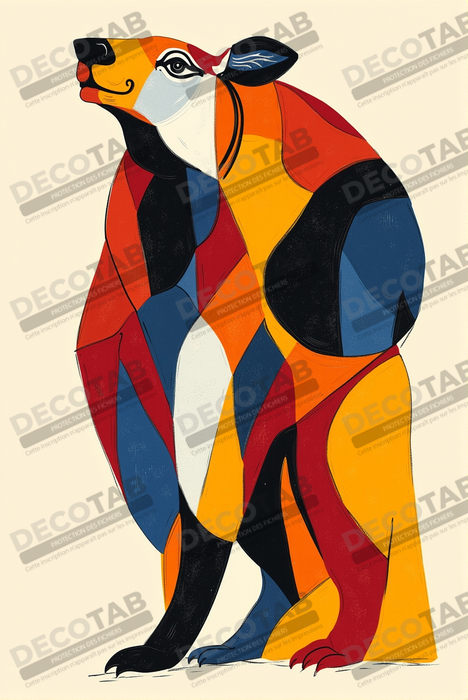 Tableau & affiche minimaliste animal géométrique