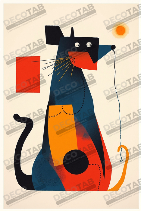 Tableau & affiche minimaliste animal géométrique