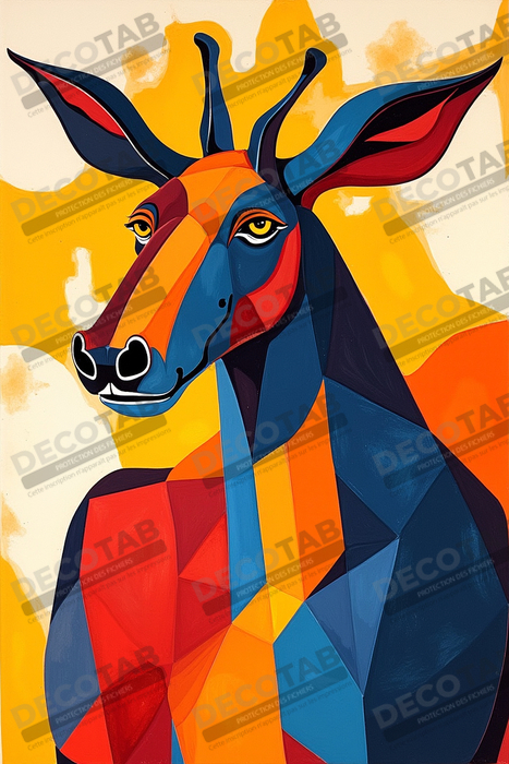 Tableau & affiche minimaliste animal géométrique