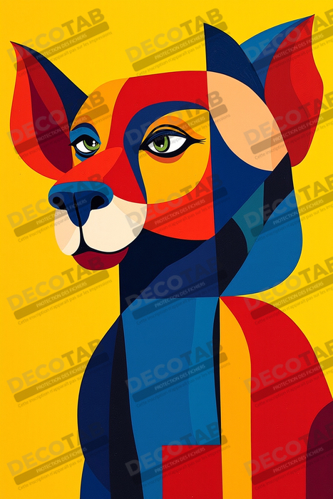 Tableau & affiche minimaliste animal géométrique