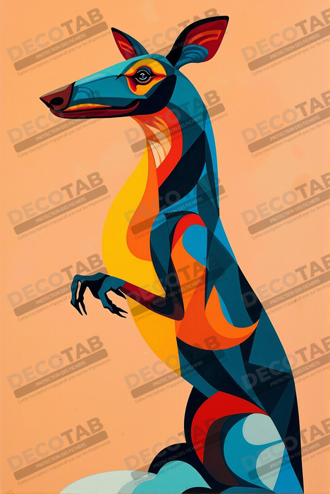 Tableau & affiche minimaliste animal géométrique