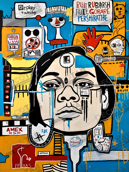 Tableau Street Art inspiration Basquiat