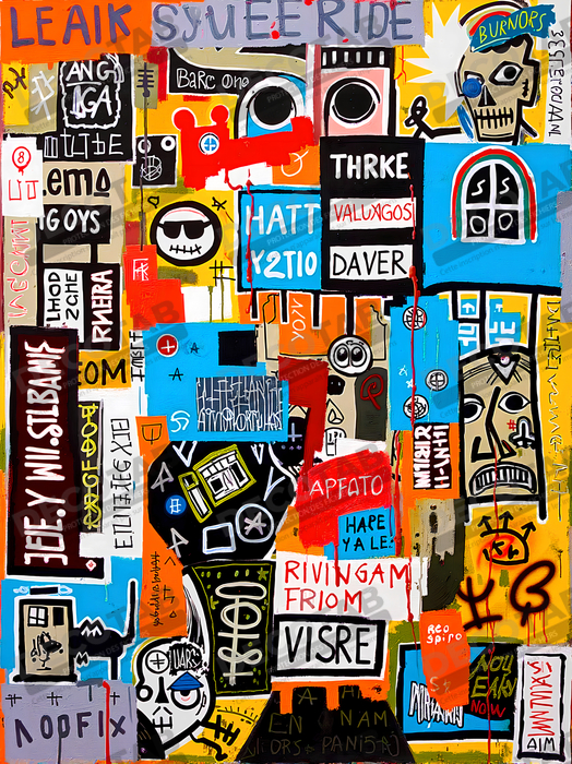 Tableau Street Art inspiration Basquiat