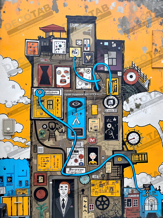 Tableau Street Art inspiration Basquiat