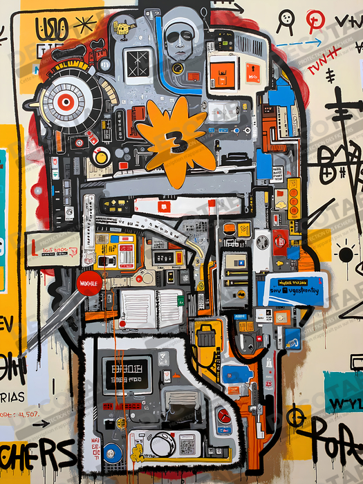 Tableau Street Art inspiration Basquiat