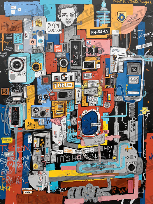 Tableau Street Art inspiration Basquiat
