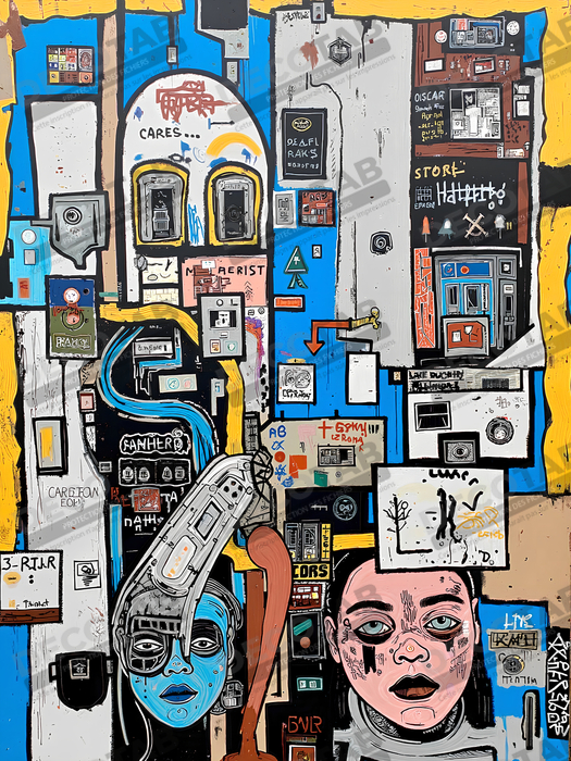 Tableau Street Art inspiration Basquiat