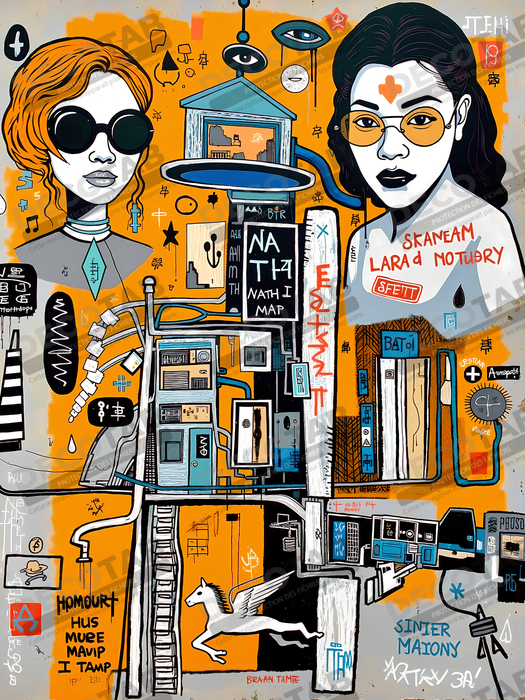 Tableau Street Art inspiration Basquiat