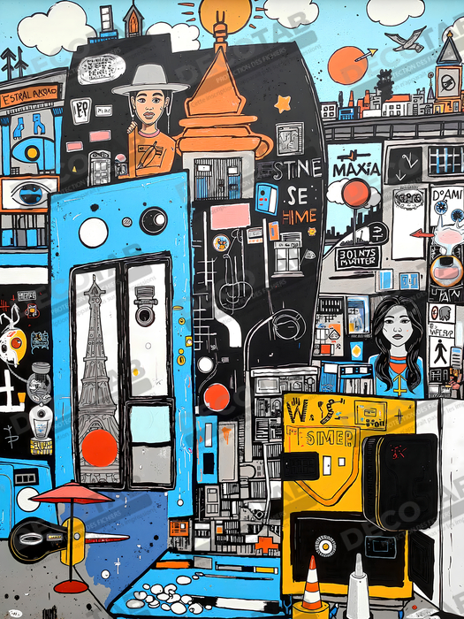 Tableau Street Art inspiration Basquiat