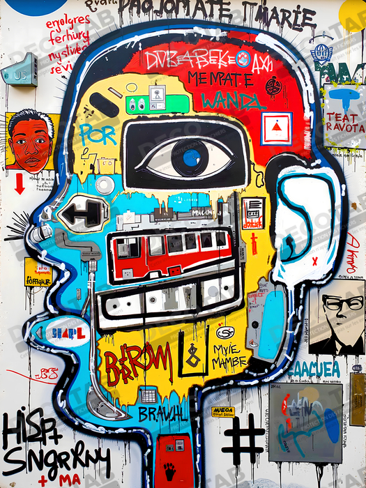 Tableau Street Art inspiration Basquiat