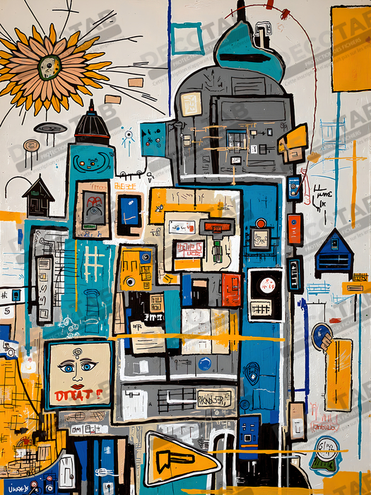 Tableau Street Art inspiration Basquiat
