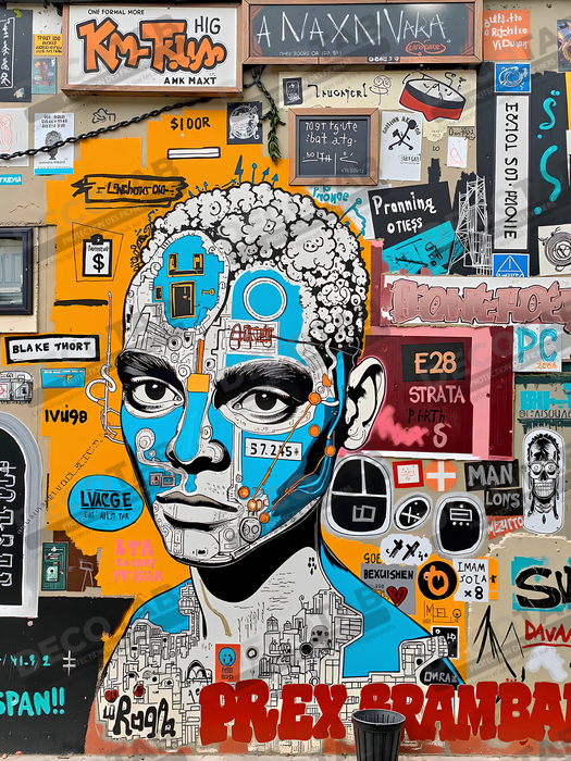 Tableau Street Art inspiration Basquiat