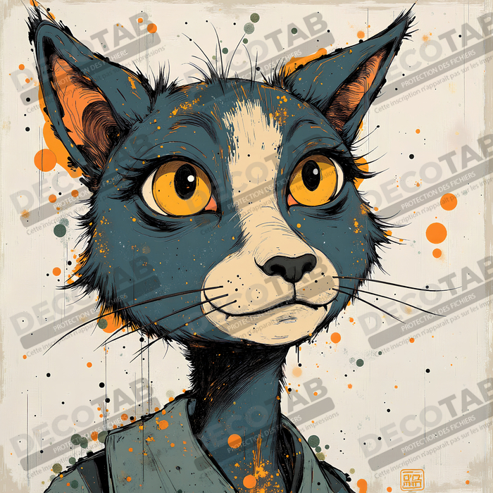 Tableau animalier stylisé et contemporain, inspiration cubiste