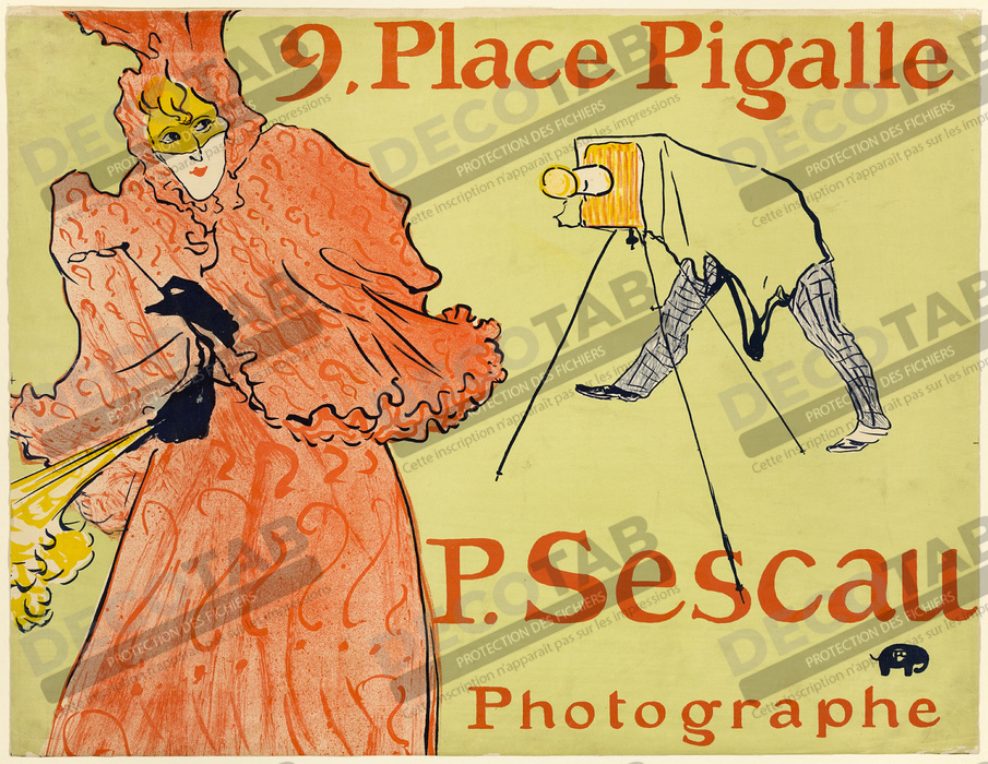 Reproduction Le photographe Sescau de Henri de Toulouse-Lautrec