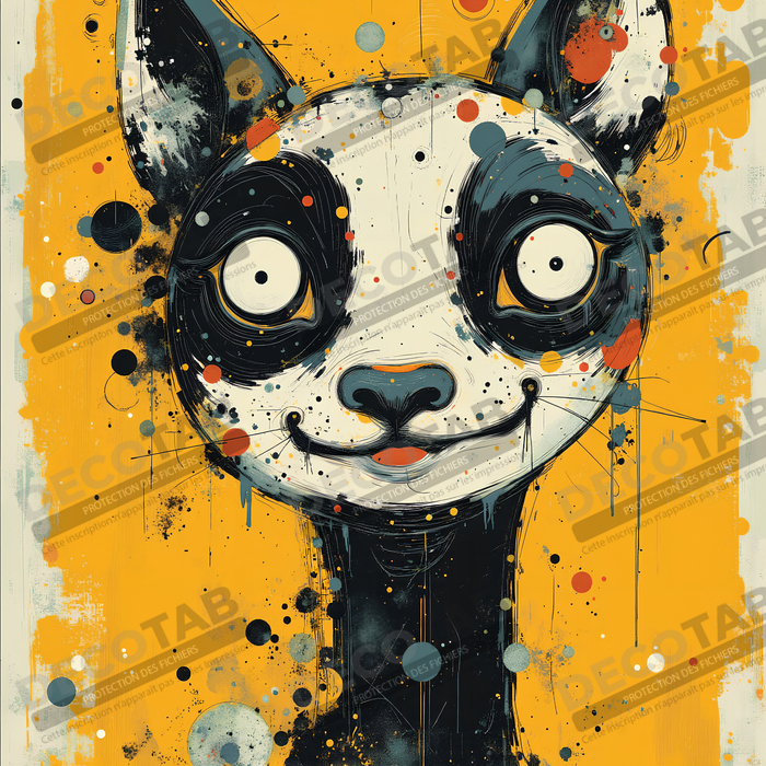 Tableau animalier stylisé et contemporain, inspiration cubiste