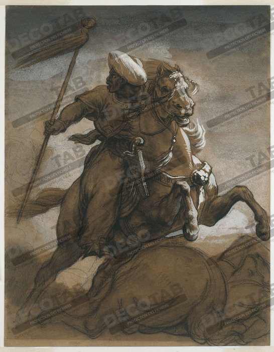 Reproduction Cavalier turc au combat de Jean Louis André Théodore Géricault