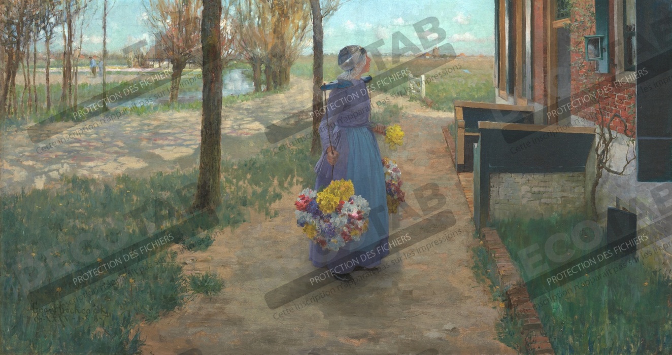 Reproduction Fille de fleur en Hollande de George Hitchcock