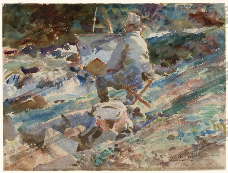 Reproduction Un artiste à son chevalet de John Singer Sargent
