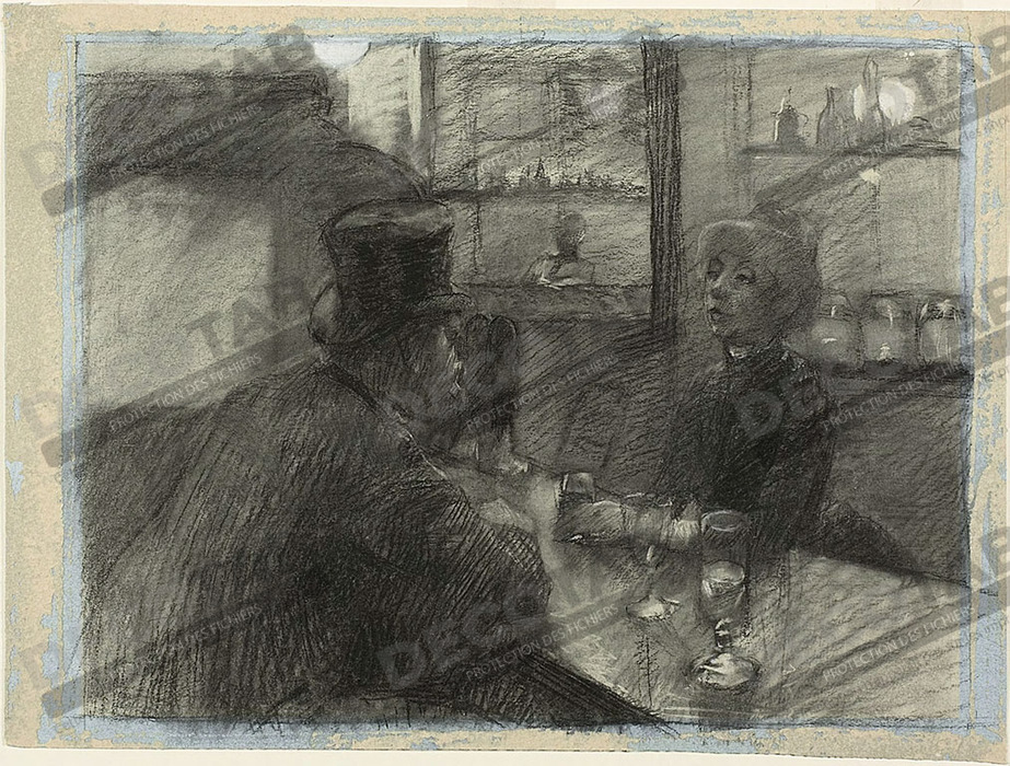 Reproduction Bar du Café de la rue de Rome de Henri de Toulouse-Lautrec