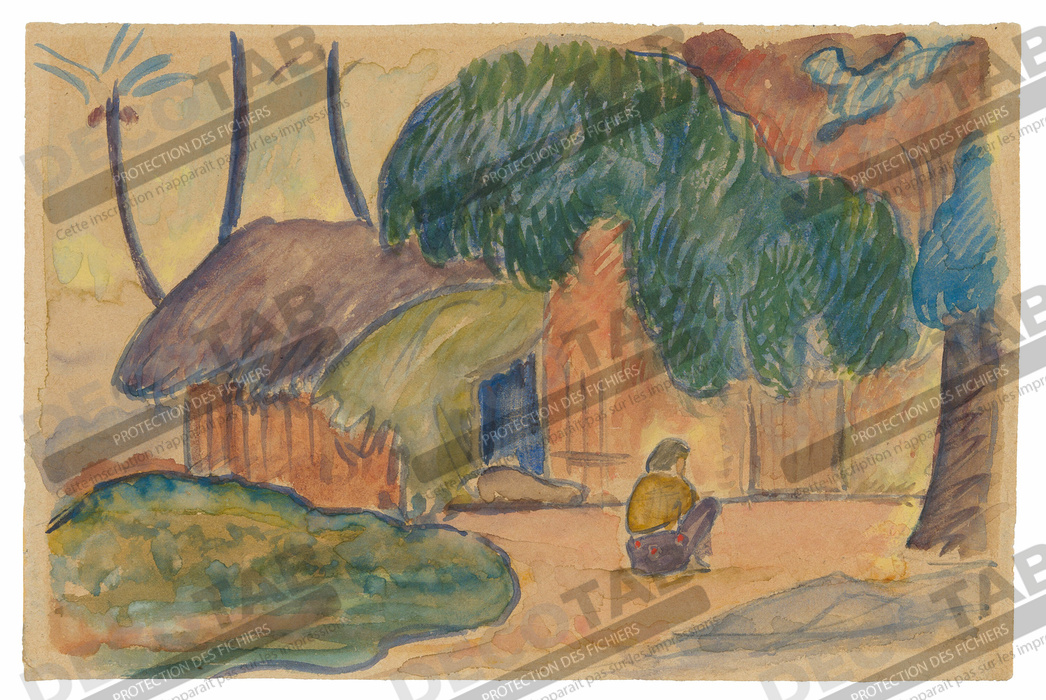 Reproduction Cabane tahitienne de Paul Gauguin
