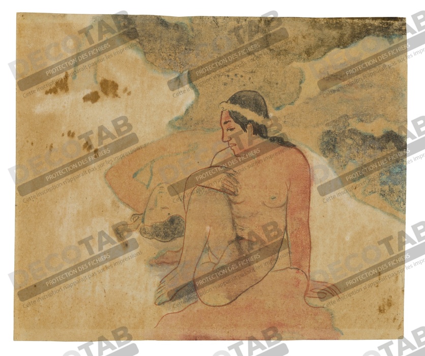 Reproduction Aha oe feii? (Quoi ! Êtes-vous jaloux ?) de Paul Gauguin