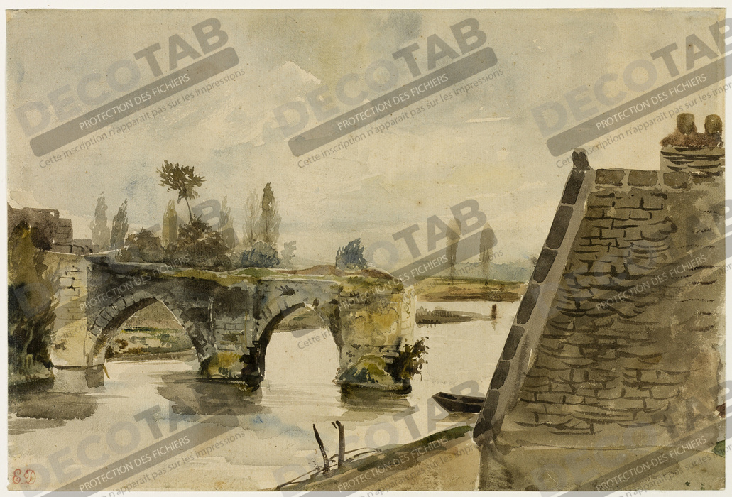 Reproduction Le Vieux Pont de Nantes de Eugène Delacroix