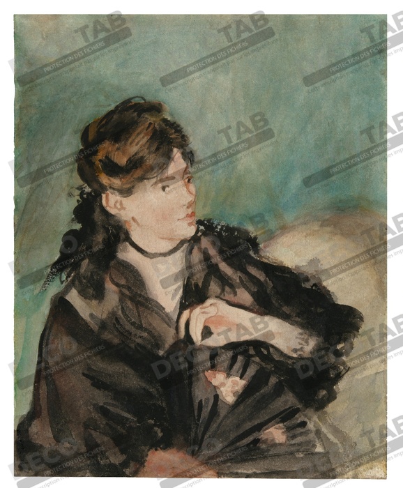 Reproduction Portrait de Berthe Morisot à l'éventail de Édouard Manet