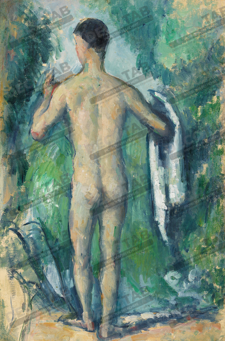 Reproduction Baigneur debout, vue de dos de Paul Cézanne