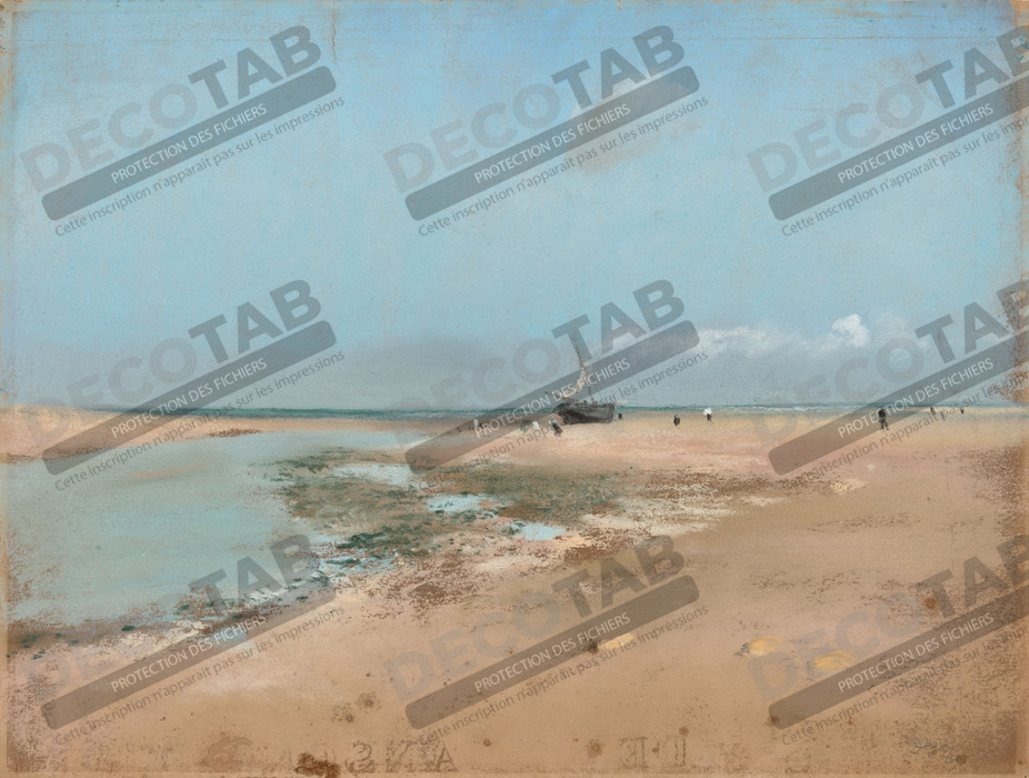 Reproduction Plage à marée basse (embouchure de la rivière) de Hilaire Germain Edgar Degas