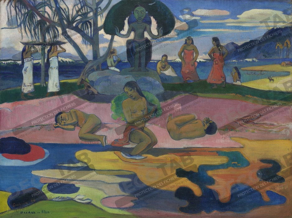 Reproduction Mahana no atua (Jour de Dieu) de Paul Gauguin