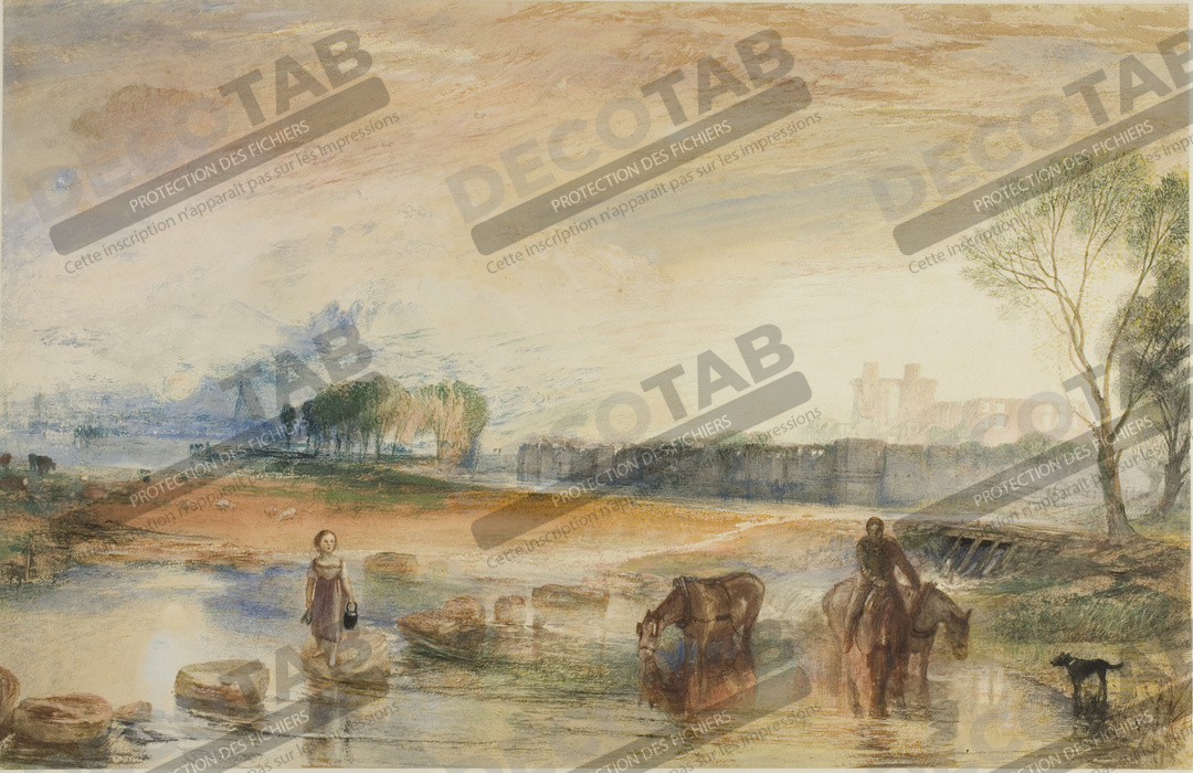 Reproduction Coucher de soleil et lever de lune de Joseph Mallord William Turner