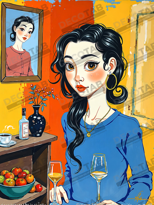 Tableau moderne : portrait inspiration cubiste