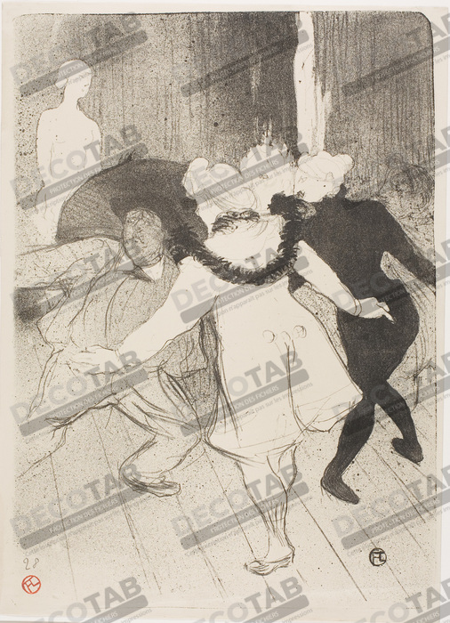 Reproduction Aux Folies-Bergère : La modestie de Monsieur Prudhomme de Henri de Toulouse-Lautrec