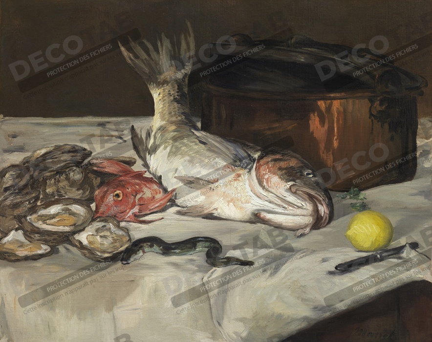 Reproduction Poisson (Nature Morte) de Édouard Manet