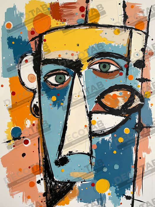 Tableau moderne : portrait inspiration cubiste