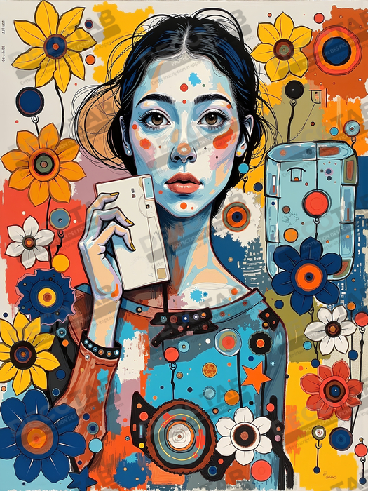 Tableau moderne : portrait inspiration cubiste