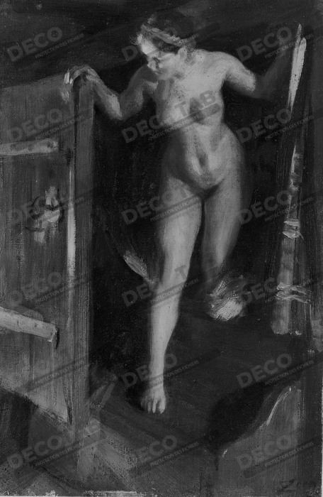 Reproduction Fille nue dans l'embrasure de la porte de Anders Zorn