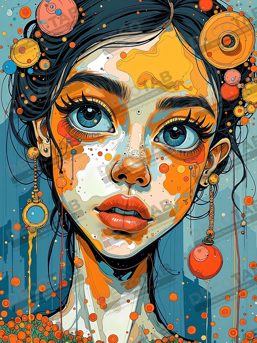 Tableau moderne : portrait inspiration cubiste