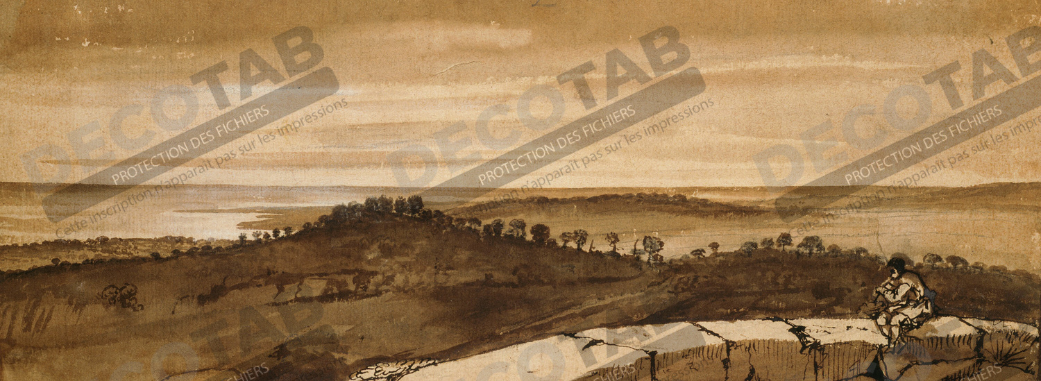 Reproduction Panorama depuis le Sasso de Claude Lorrain