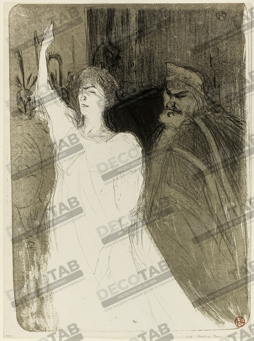 Reproduction Bartet et Mounet-Sully, à Antigone de Henri de Toulouse-Lautrec